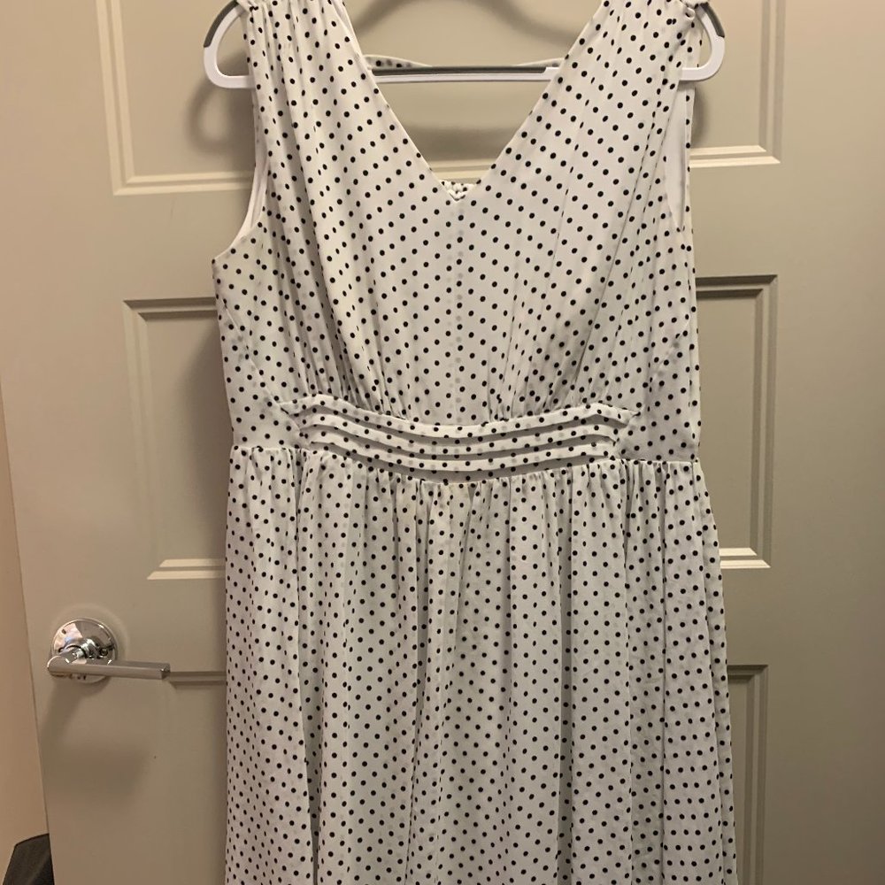 Lane Bryant Fit & Flare Polka Dot Dress Size 14